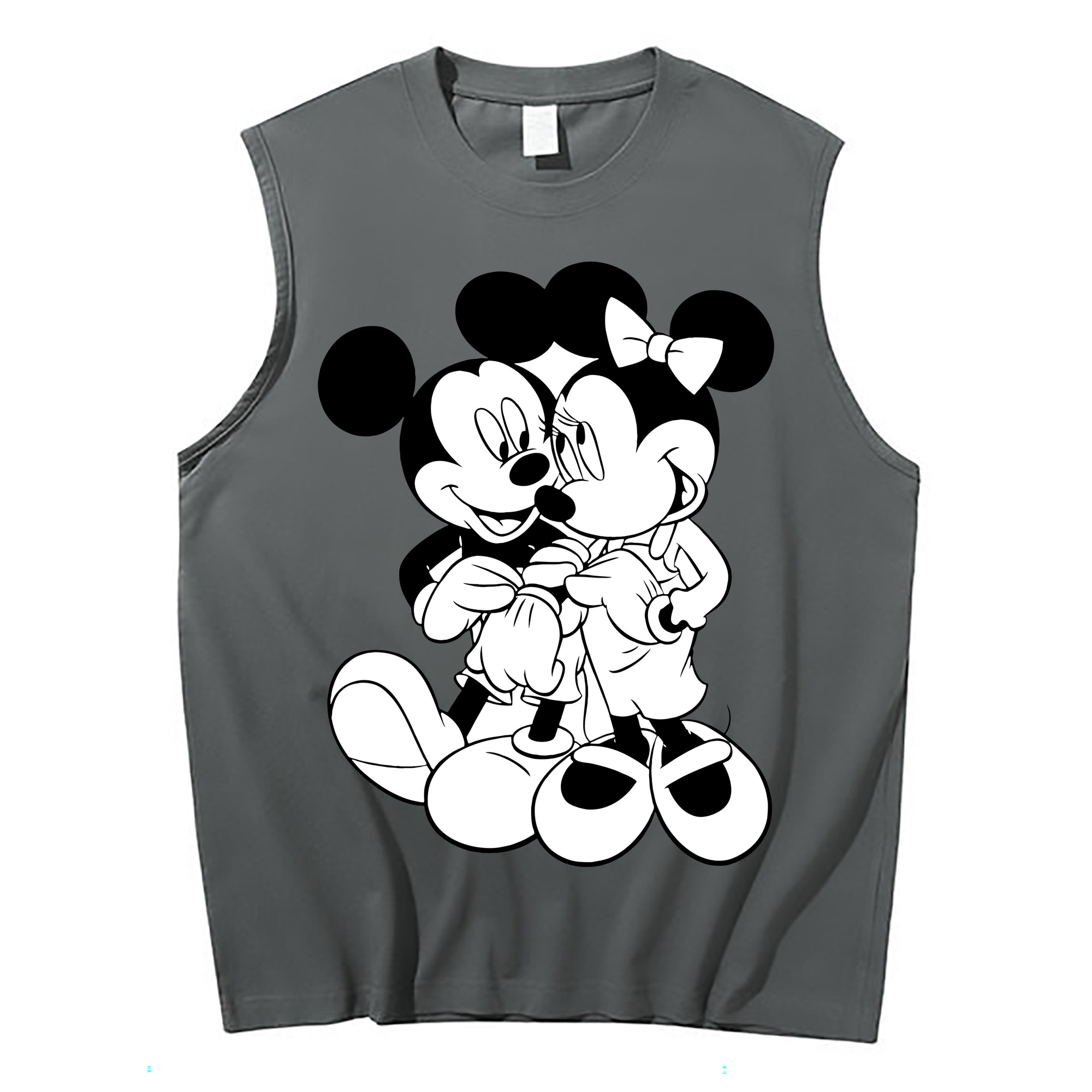 ミッキーマウス Mickey Mouse コットン100％タンクトップ（フロントプリント）